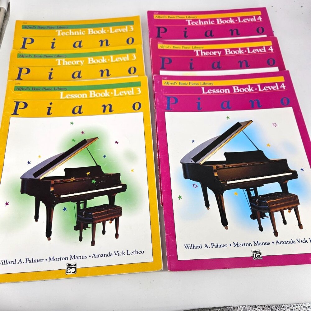 Piano Lesson Education Level 3 4 Sheet Music Books Intermed Theory Technic Lot 6